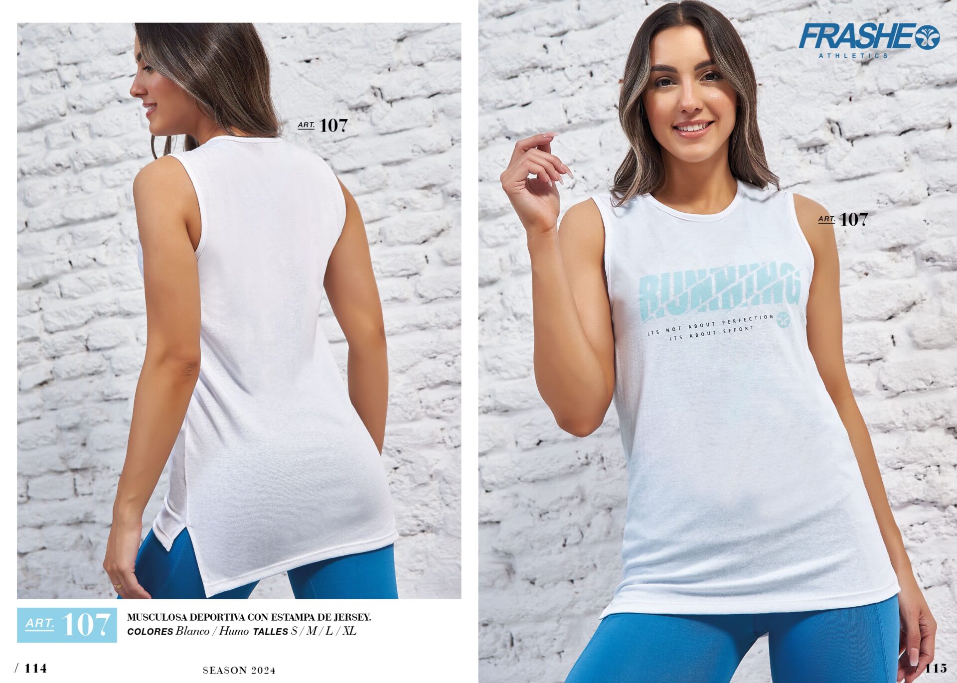 FRASHE athletics 107 musculosa blanca