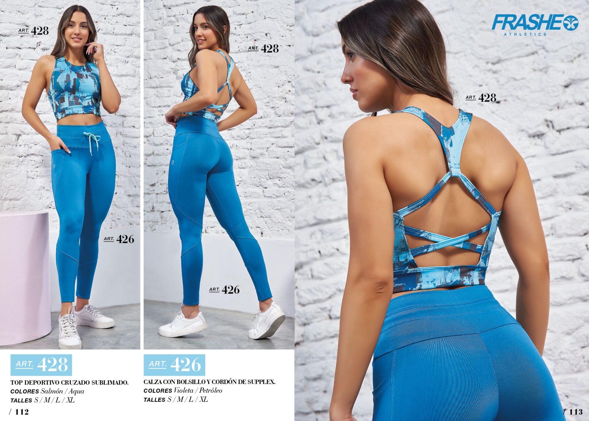 FRASHE athletics 428 top agua 426 calza petroleo