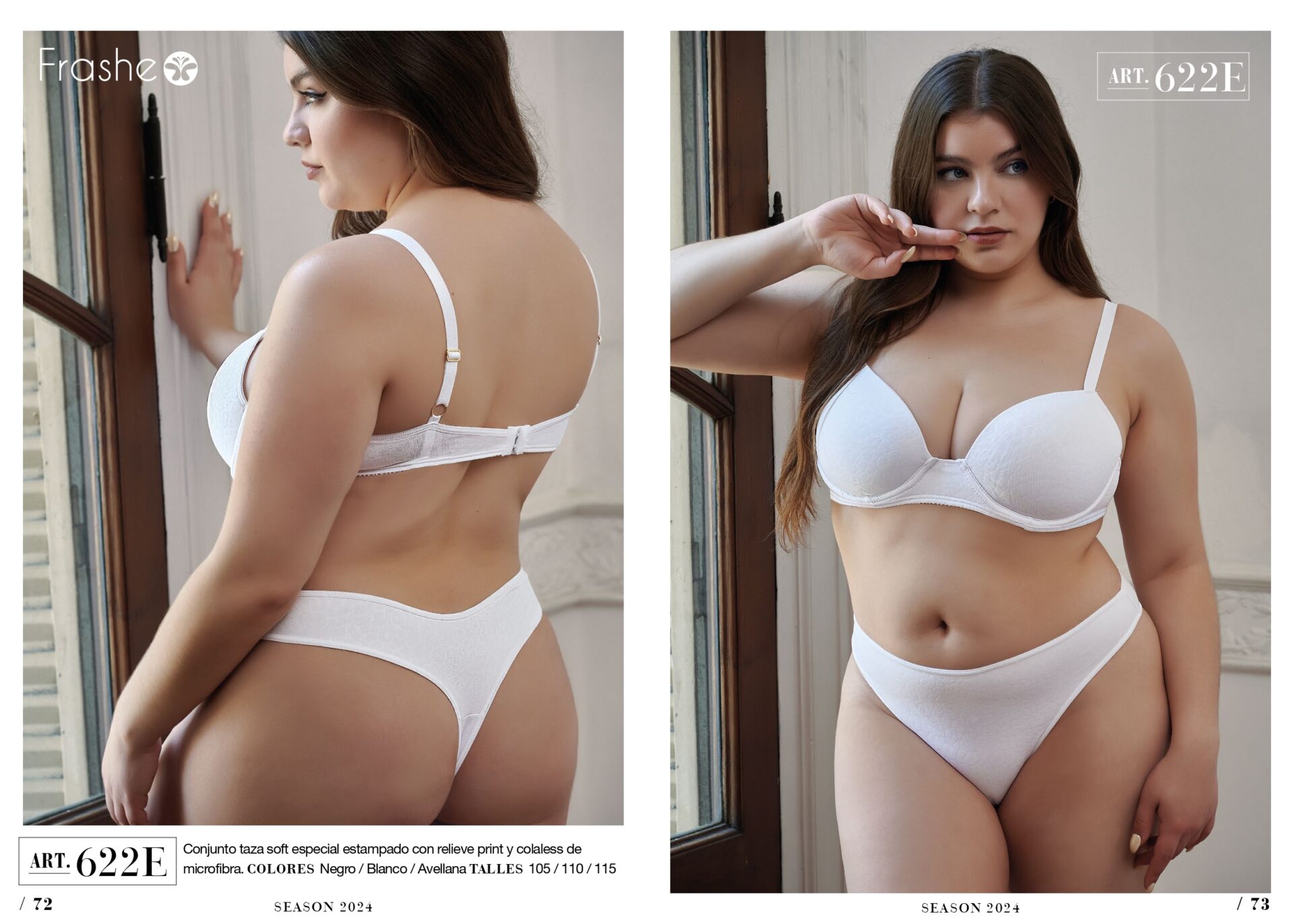 FRASHE plus size 622E blanco