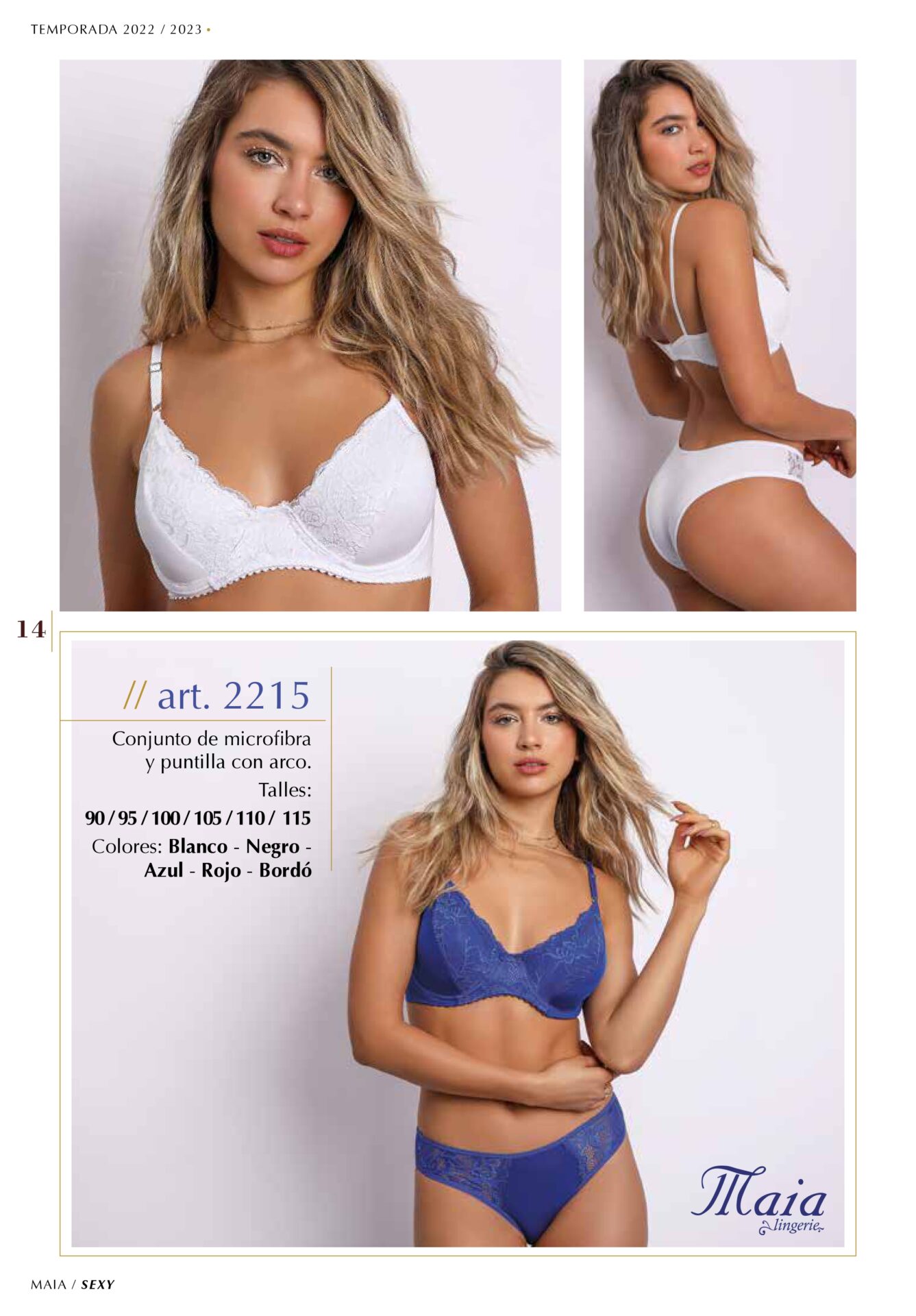 Maia sexy 2215 blanco azul